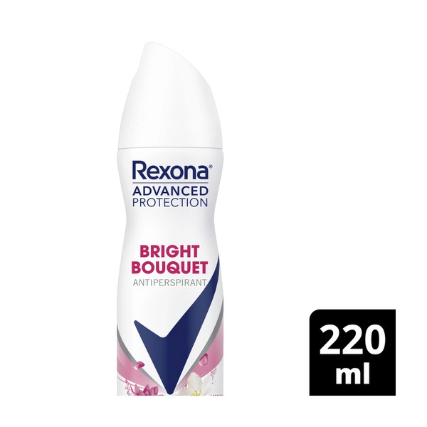 Rexona Women's Antiperspirant Aerosol Advanced Bright Bouquet Deodorant 220mL