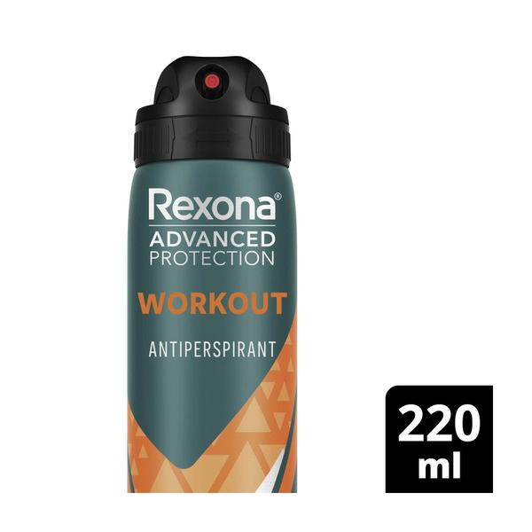 Rexona Men Aerosol Advanced Workout Antiperspirant Deodorant 220mL