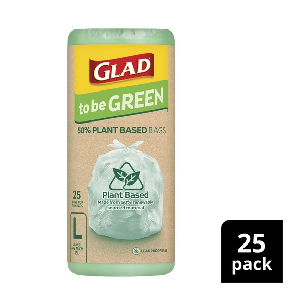 Glad To Be Green Plant Bio Based Kt Bags Large 25 pack