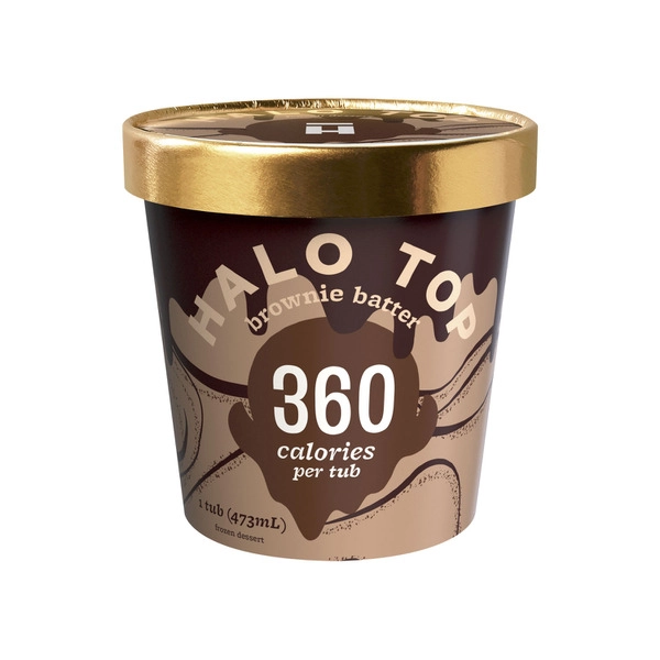 Halo Top Brownie Batter Ice Cream Tub 473mL
