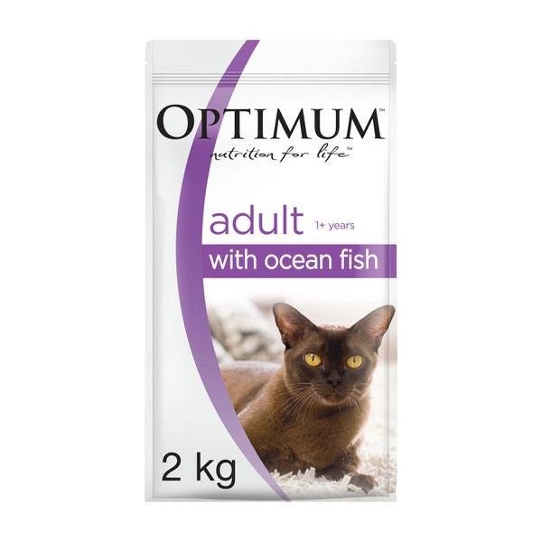 Optimum Adult 1+ Years Wth Oceanfish Dry Cat Food 2kg
