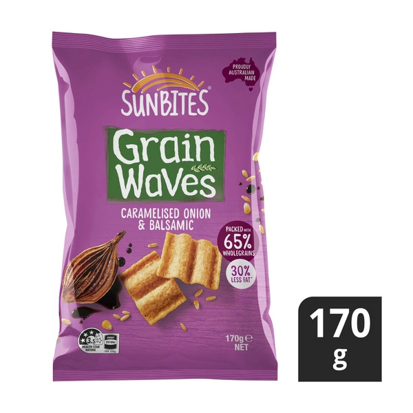 Sunbites Grain Waves Caramelised Onion And Balsamic Vinegar Chips 170g