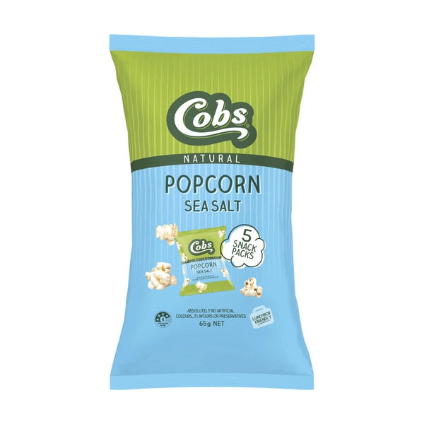 Cobs Popcorn Sea Salt 5 Pack 65g