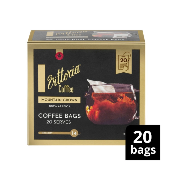 Vittoria Mountain Grown Blend Coffee Bags 20 pack