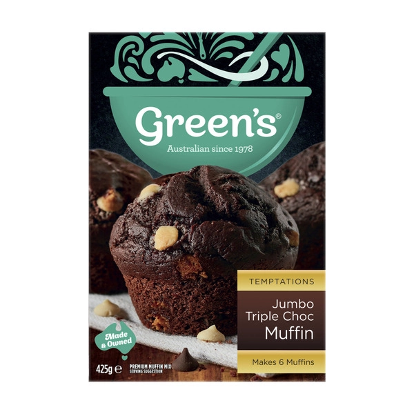 Green's Triple Choc Muffin Mix 425g