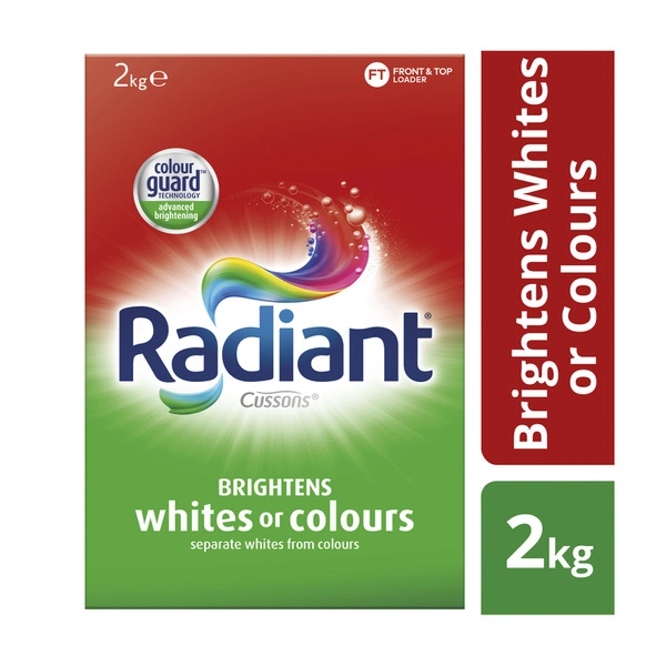 Radiant Laundry Powder Brightens Whites Or Colours 2kg