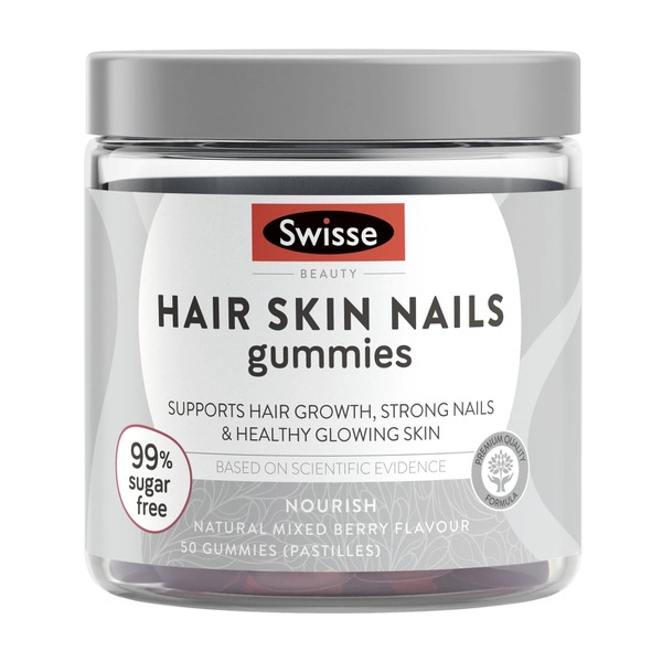 Swisse Beauty Hair Skin Nails Gummies With Vitamin C To Support Skin Health 50 pack