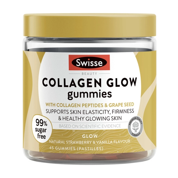 Swisse Beauty Collagen Glow Gummies With Vitamin C To Support Skin Health 45 pack