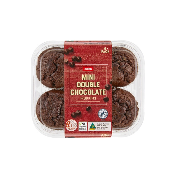 Coles Double Chocolate Mini Muffins 9 pack