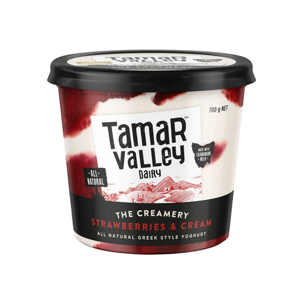 Tamar Valley The Creamery Yoghurt Strawberries & Cream 700g