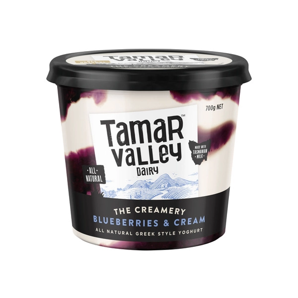 Tamar Valley The Creamery Yoghurt Blueberries & Cream 700g