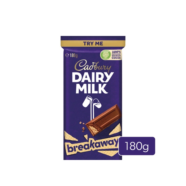 Cadbury Dairy Milk Breakaway Chocolate Block 180g