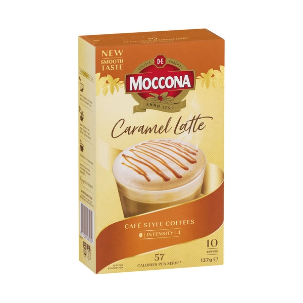Moccona Cafe Classics Caramel Latte Sachets 10 pack