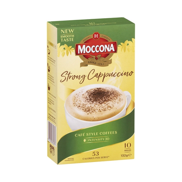 Moccona Cafe Classics Strong Cappuccino Sachets 10 pack