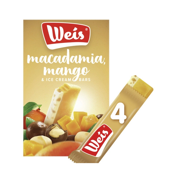 Weis Mango & Macadamia Ice Cream Bars 4 pack 280mL