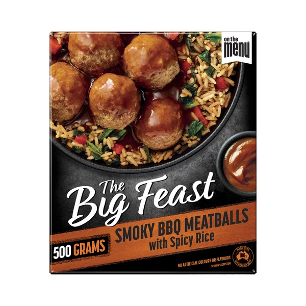 On The Menu Smoke BBQ Meatballs With Spicy Rice 500g
