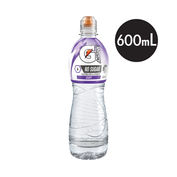 Gatorade G Active Sports Drinks Grape Water Electrolytes & Vitamins 600mL