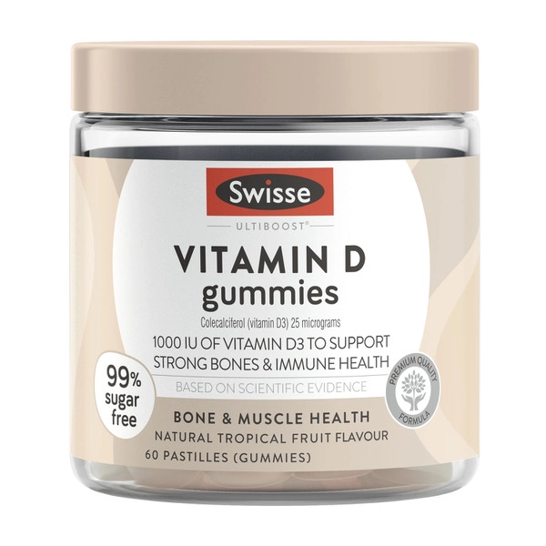 Swisse Ultiboost Vitamin D Gummies For Bone Health Support 60 pack