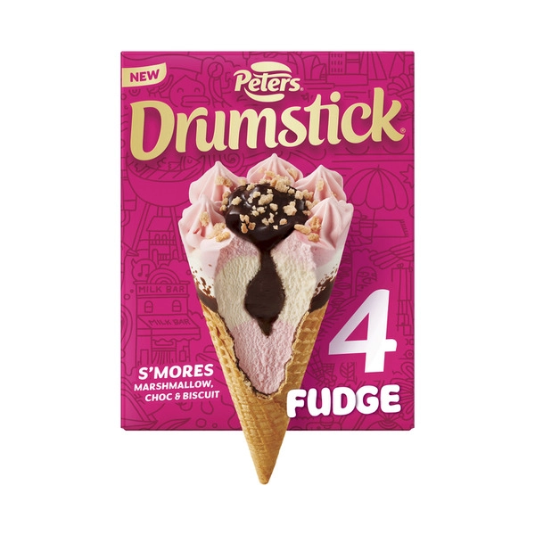 Drumstick Ice Cream Fudge Smores 4 Pack 475mL
