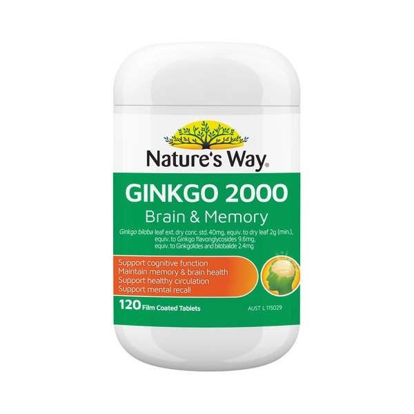 Nature's Way Brain & Memeory Gingko 2000Mg 120 pack