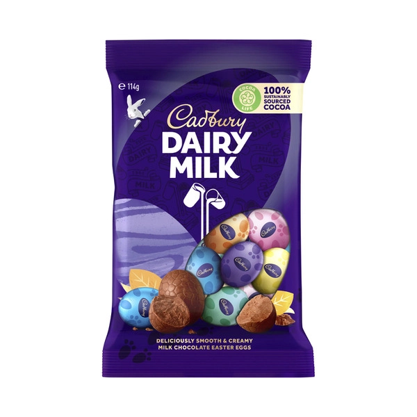 Cadbury Dairy Milk Easter Chocolate Eggs Bag 114g