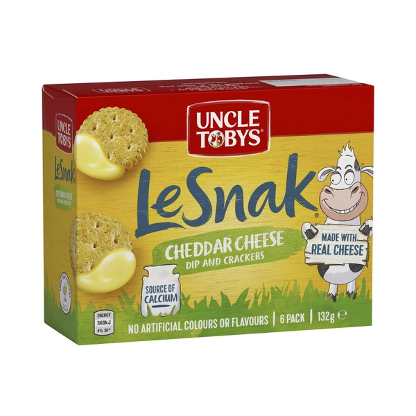 Uncle Tobys Le Snak Cheddar Cheese 132g