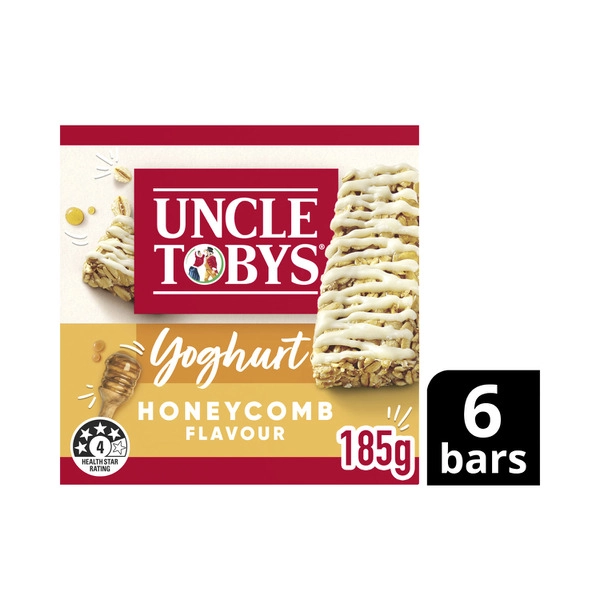 Uncle Tobys Yoghurt Muesli Bars Honeycomb 6 Pack 