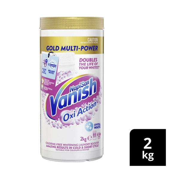 Vanish Napisan Oxi Action Gold Multi-Power Crystal White Laundry Booster Powder 2kg