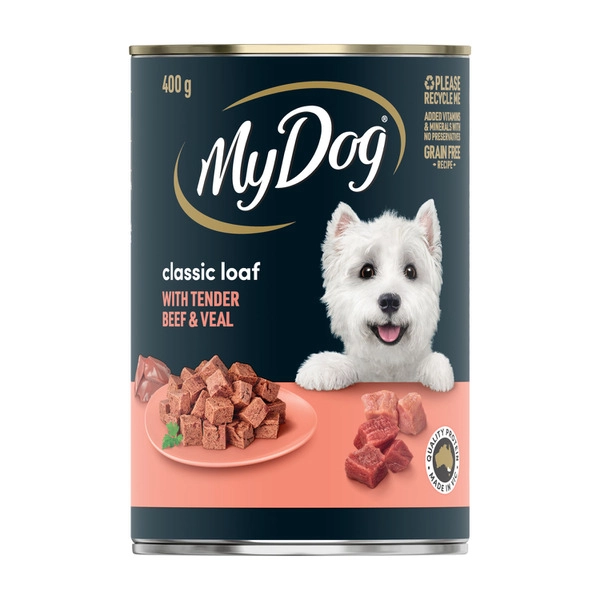 My Dog Classic Loaf With Tender Beef & Veal Can Wet Dog Food 400g