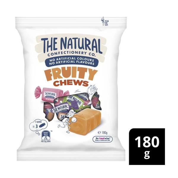 The Natural Confectionery Co. Fruity Chews Lollies 180g