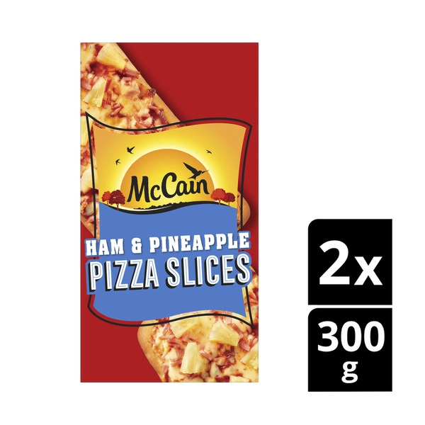 McCain Frozen Ham & Pineapple Pizza Slices 6 pack 600g