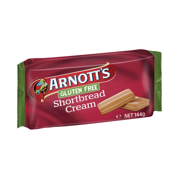 Arnott's Gluten Free Shortbread Creams Biscuits 144g