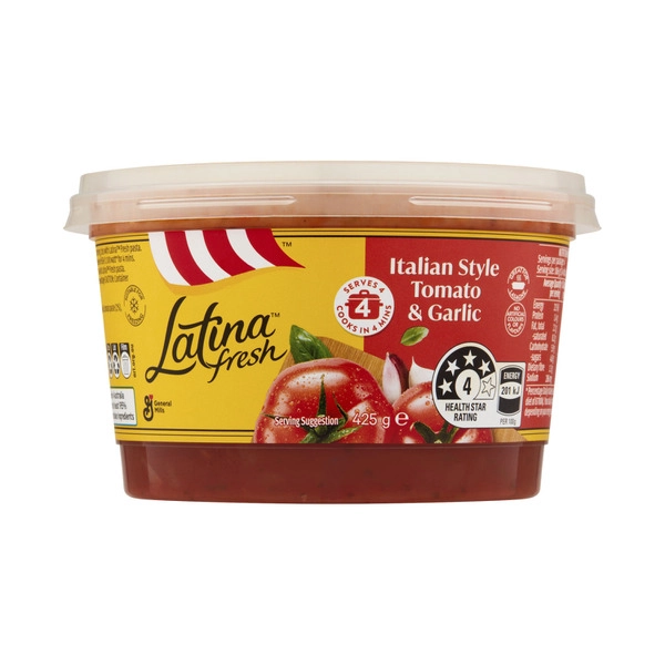 Latina Fresh Italian Style Tomato & Garlic Pasta Sauce 425g