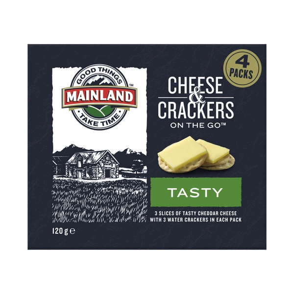 Mainland On The Go Tasty Cheese & Crackers 4 Pack 120g