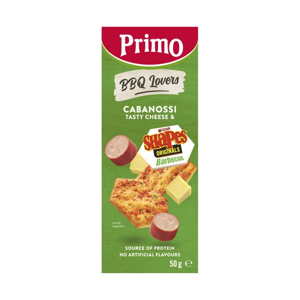 Primo Cabanossi Barbeque Shapes & Tasty Cheese 50g