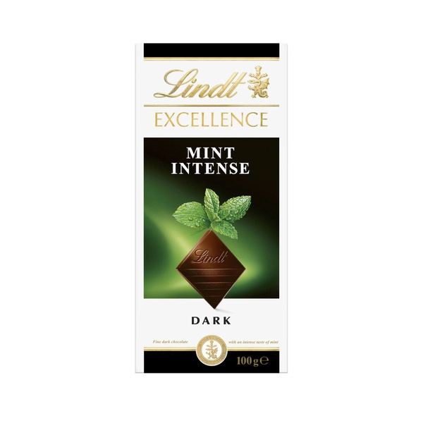 Lindt Excellence Mint Intense Dark Chocolate Block 100g