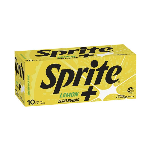 Sprite Lemon Plus Zero Sugar Cans 10x375mL 10 pack