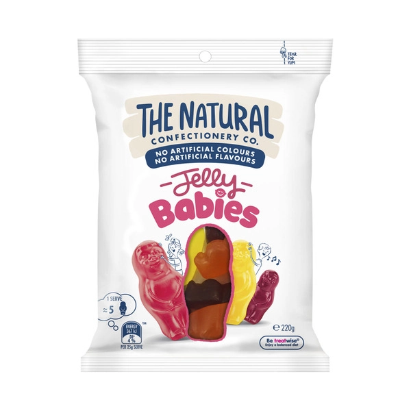 The Natural Confectionery Co. Jelly Babies Lollies 220g