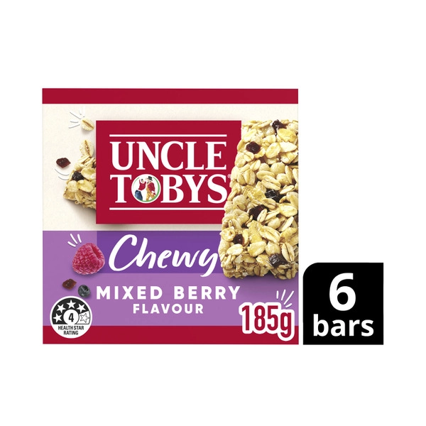Uncle Tobys Muesli Bar Mixed Berry 185g