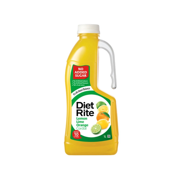 Diet Rite Cordial Lemon Lime Orange 1L