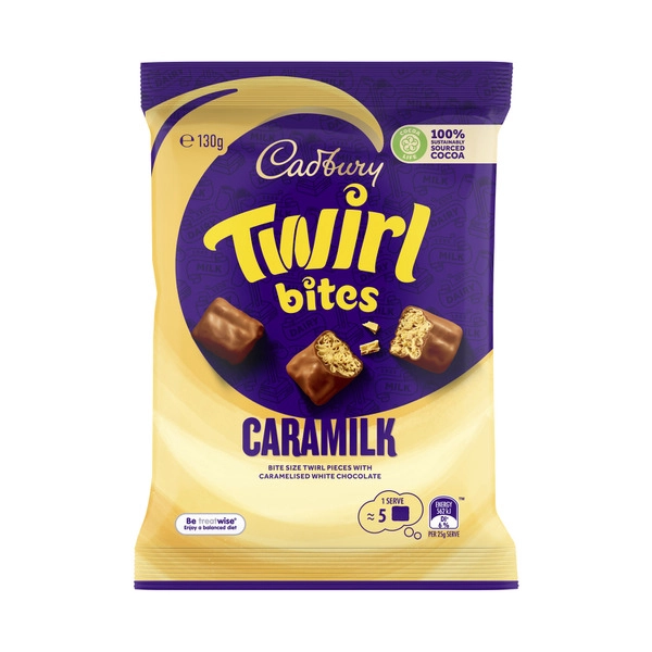 Cadbury Twirl Caramilk Chocolate Bites 130g