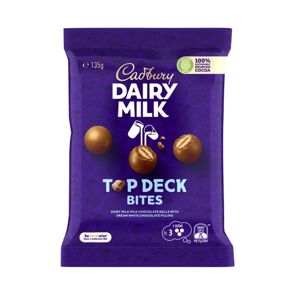 Cadbury Dairy Milk Top Deck Chocolate Bites 135g