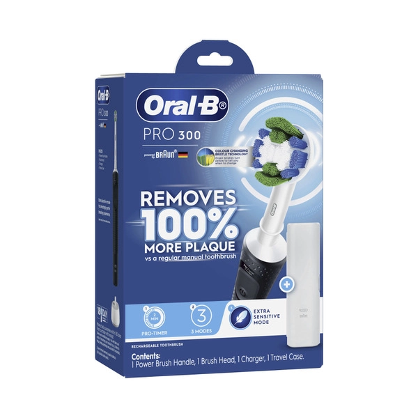 Oral B D103 Pro 300 Electric Toothbrush Black 1 pack