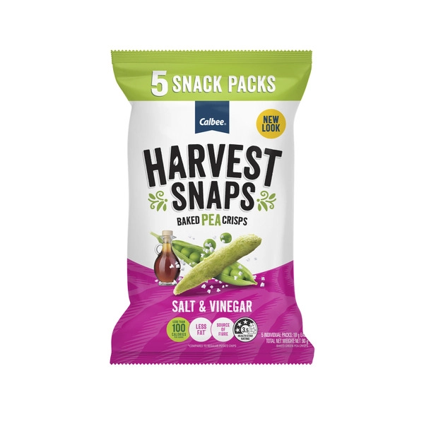 Harvest Snaps Pea Salt & Vinegar Multipack 5x18g 90g