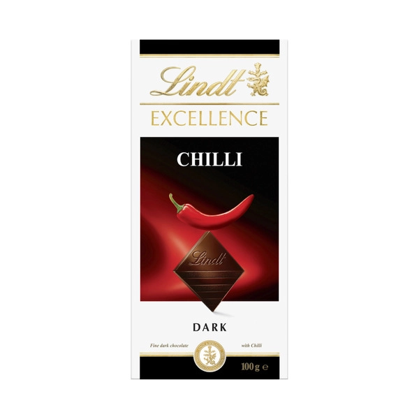 Lindt Excellence Chilli Dark Chocolate Block 100g