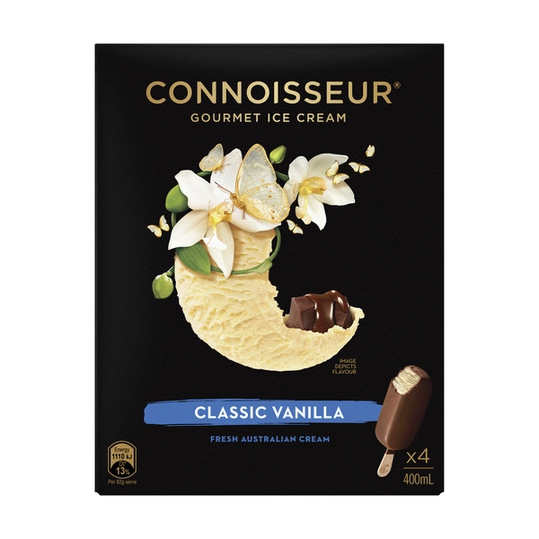 Connoisseur Ice Cream Vanilla 4 Pack 400mL