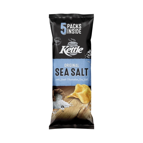 Kettle Original Sea Salt Potato Chips 5 pack 92g
