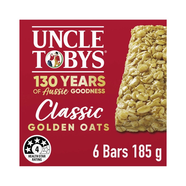 Uncle Tobys Nutritious Snacks Muesli Bars Golden Oats 185g