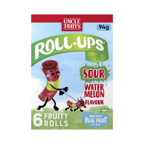 Uncle Tobys Roll Ups Watermelon Sour 94g