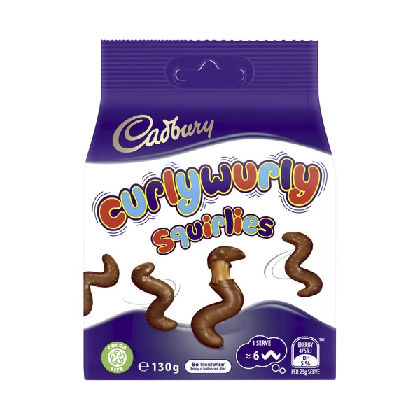Cadbury Curly Wurly Squirlies Chocolate Bites 130g